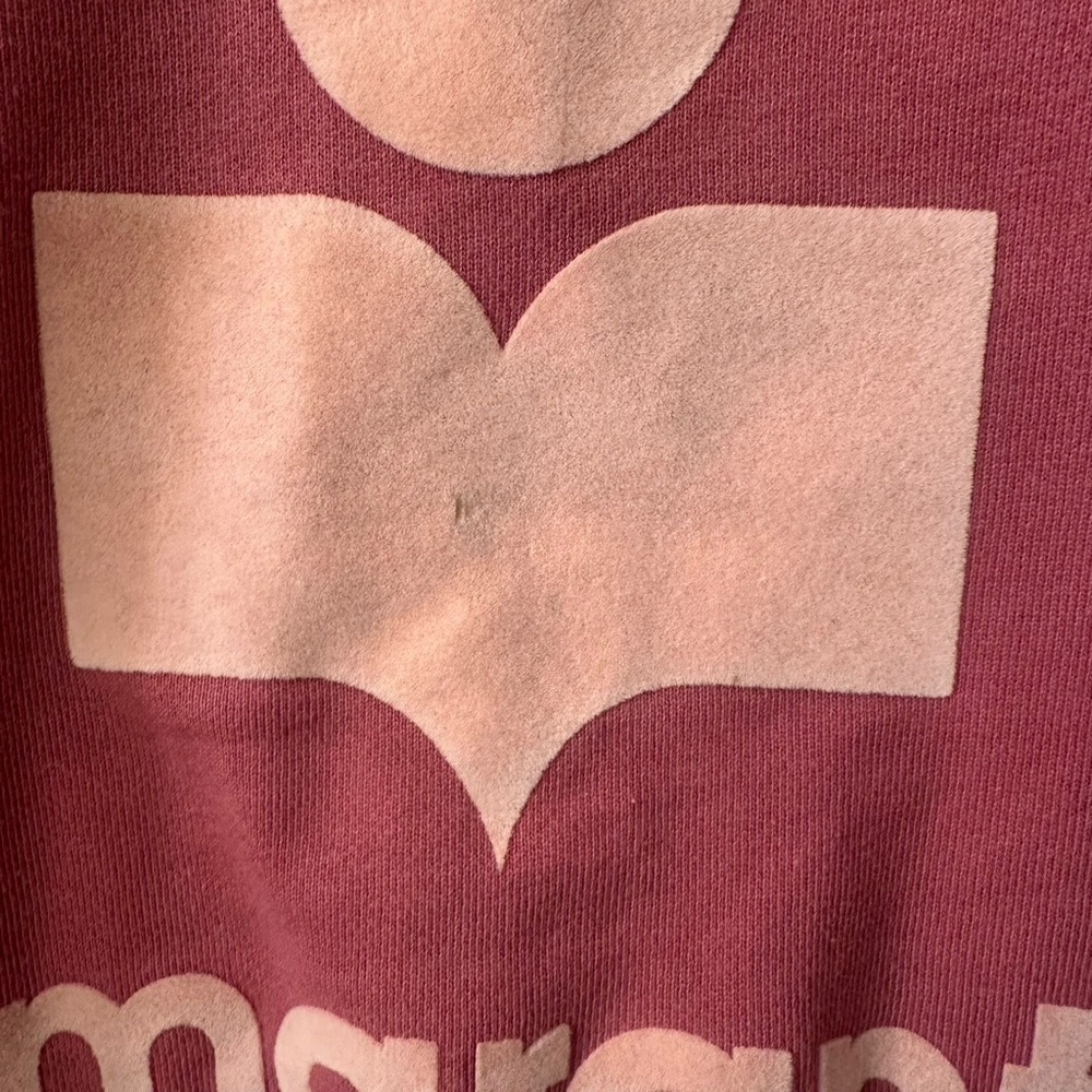 Isabel Marant Etoile Pink Logo Sweatshirt in rosewood pink size 34/XS - Picture 4 of 7